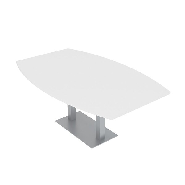 45.25 in W, 84 in L, 29 in H, Engineered Wood Top, White